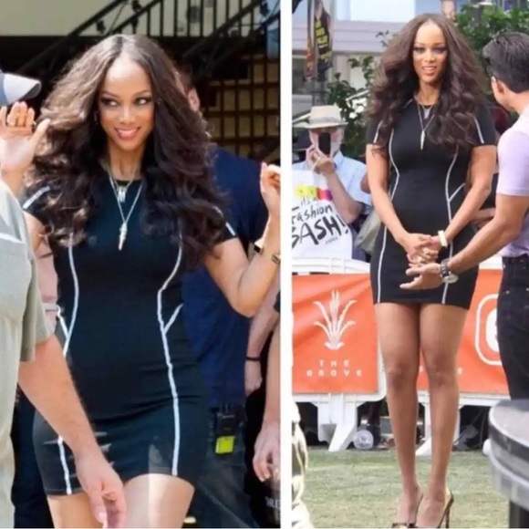 Alc Evans Black Bandage Bodycon Dress Rayon Knit ✨ - Picture 2 of 7